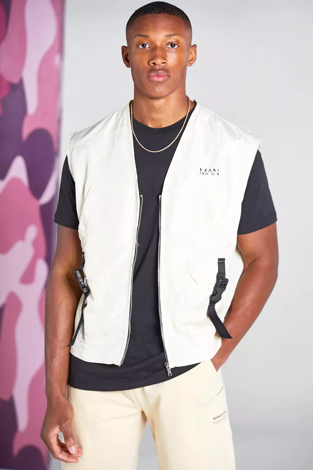 4 Pocket Utility Vest boohooMAN USA